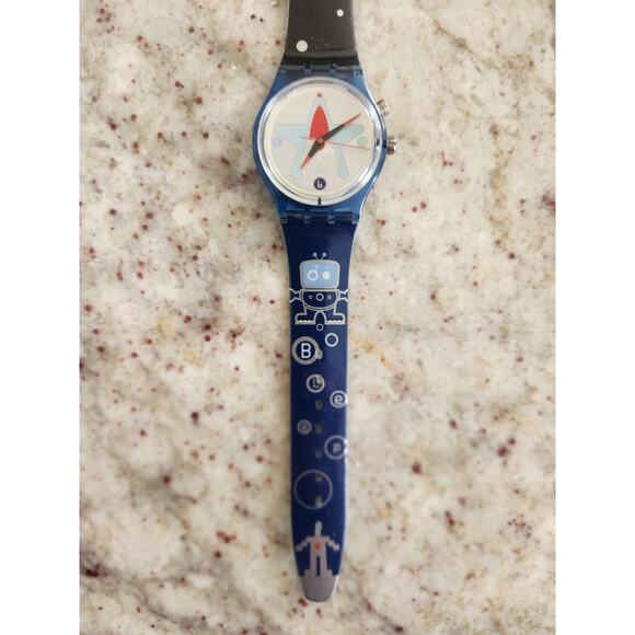 Vintage Swatch Loomi watch "Bleep" GN904. Rare working Loomi backlight. New - Picture 6 of 13